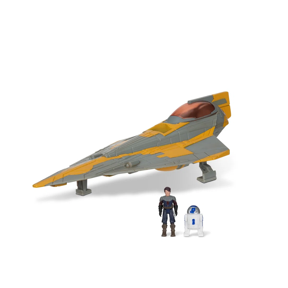 Bizak Star Wars 62610039 Micro Galaxy Squadron Anakin Skywalker's Jedi Starfighter - Veicolo di classe Starfighter 12 cm con figure da 2,5 cm
