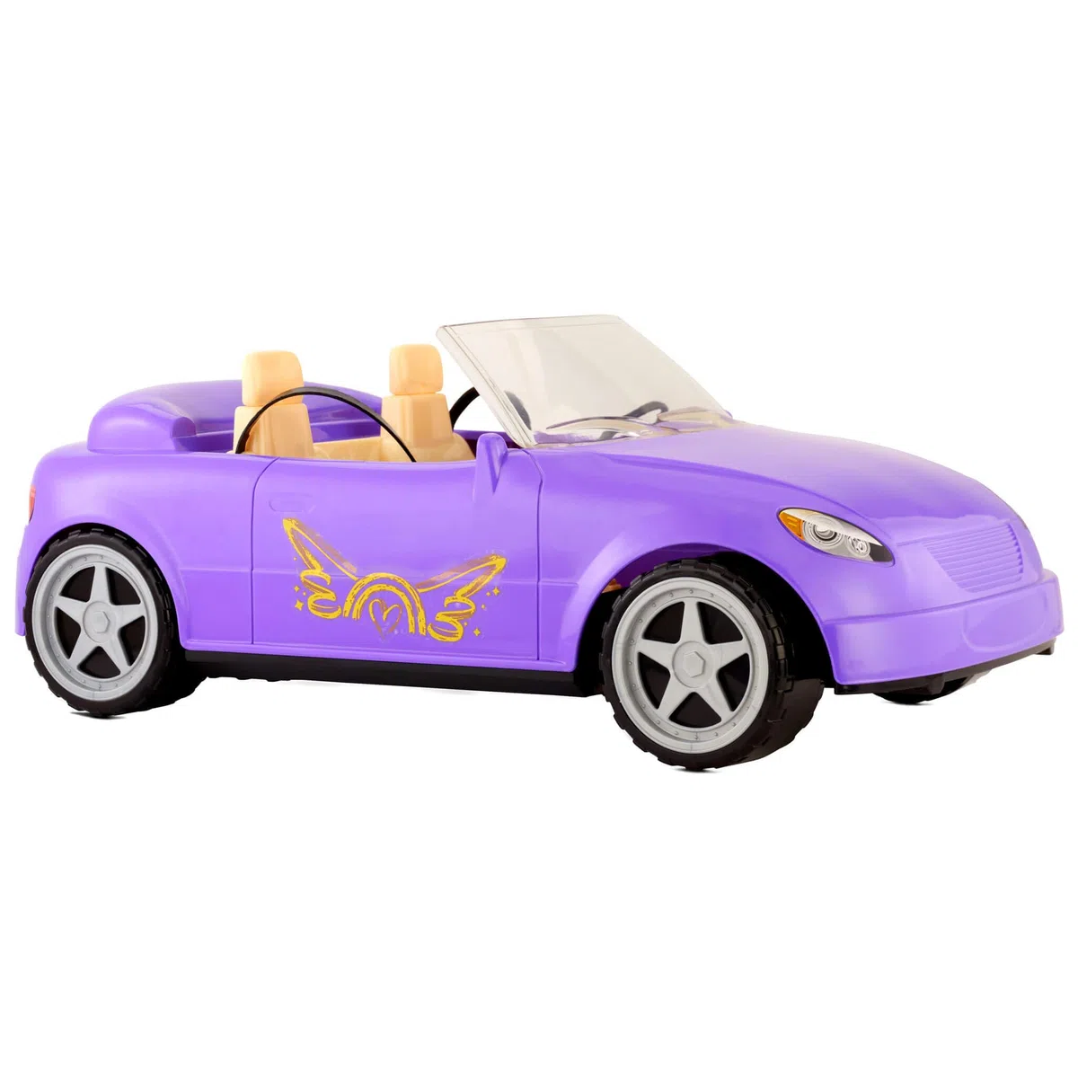 MGA's Dream Ella Auto Giocattolo per bambini - Adatto a due bambole alla moda da 29 cm - Include cinture di sicurezza, specchietti e ruote mobili - Età: 3+ anni - Viola