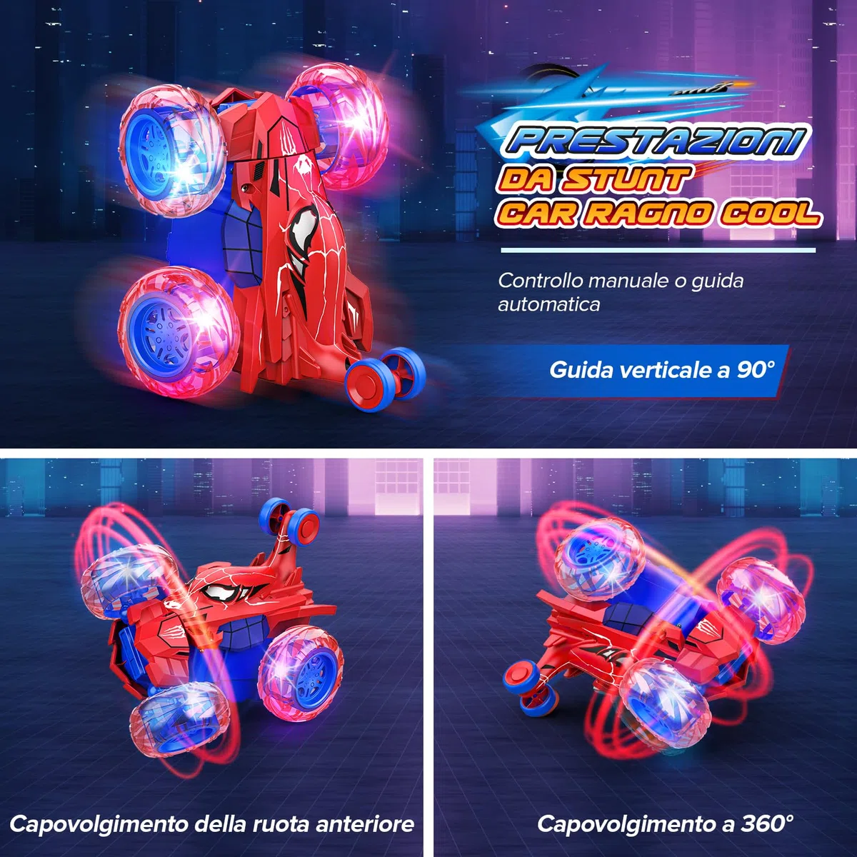 Dreamlandia Macchina Telecomandata Giochi per Bambini, Regalo Bambino 3 4 5 6 7 8 9 10 Anni Maschio, Giocattoli Bambino 3-9 Anni Monster Truck, Regali Natale