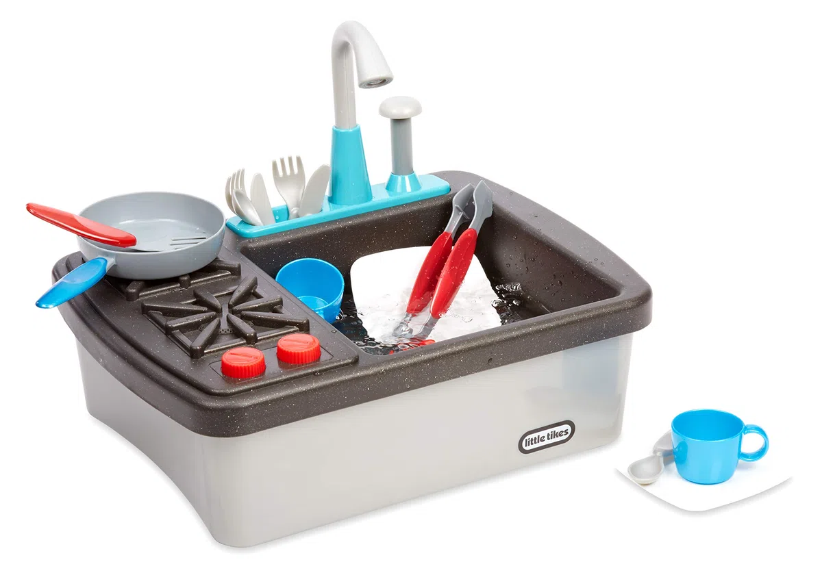 Little Tikes - First Sink e Stove Interattivo, Realistico e con Suoni, Elettrodomestico Giocattolo per Bambini