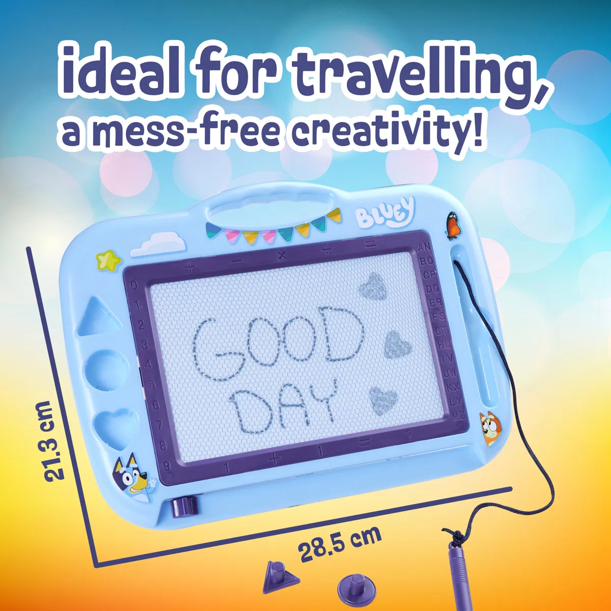 BlueY Lavagna Magnetica per Bambini - Lavagnetta Cancellabile Bambini con Penna e Timbri - Lavagna Magica Giochi Educativi Regalo 3+