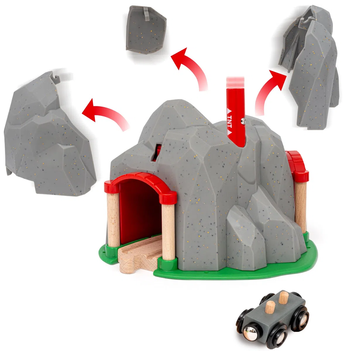 BRIO World - Set Galleria Esplosiva, Set Costruzioni Trenino in Legno, Giocattolo per Bambino e Bambina 3+ Anni