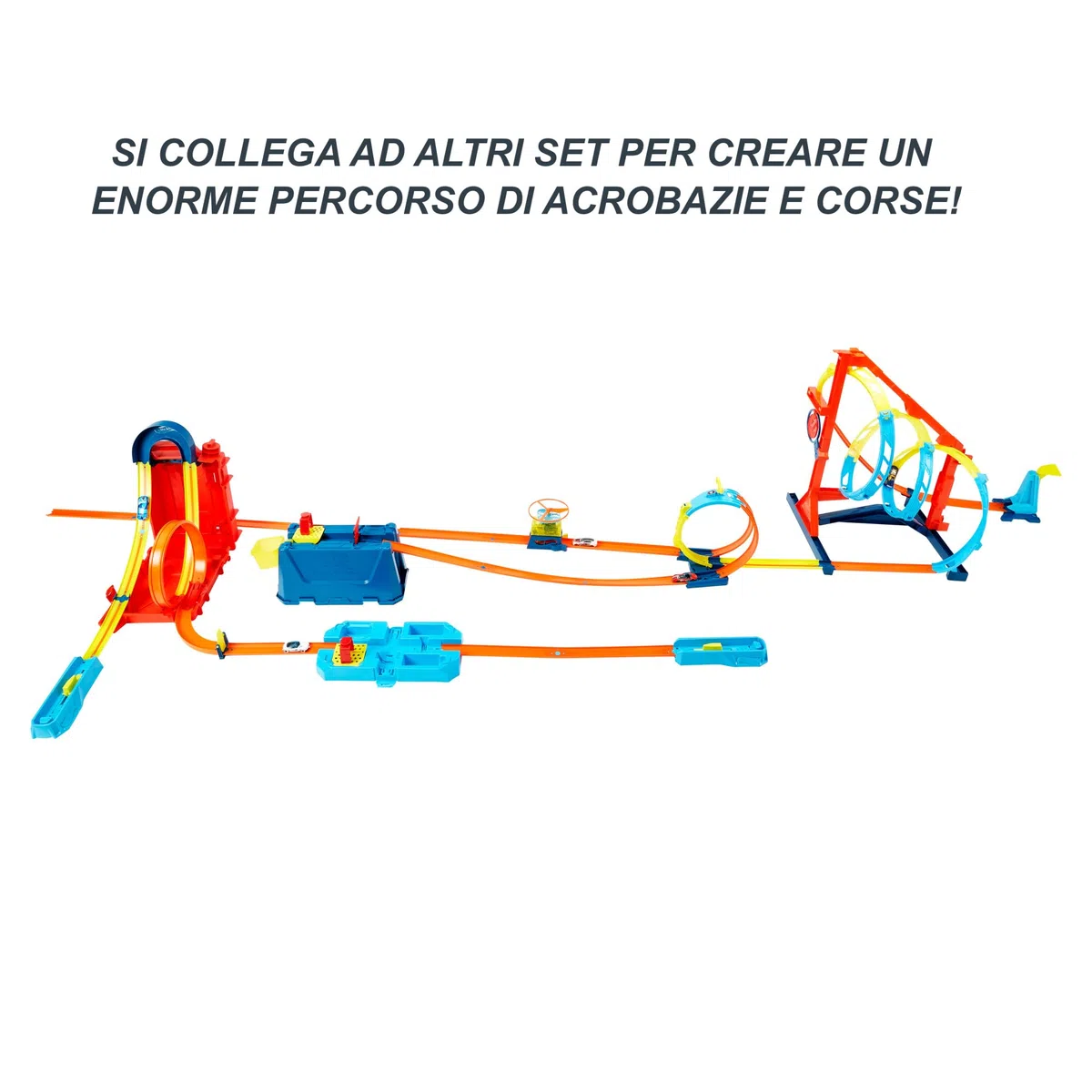 Hot Wheels - Track Builder Unlimited Vortice Estremo playset, con pista a elica, include 1 macchinina Hot Wheels, Giocattolo per Bambini 6+ Anni, HDX79