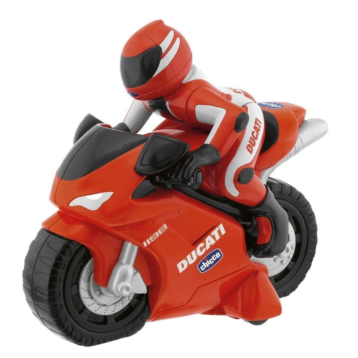 Chicco Ducati 1198 RC Moto Telecomandata con Manubrio Radiocomando Intuitivo, Moto Radiocomandata con Clacson e Rombo del Motore - Regalo Bambino 2 Anni in Su, Giochi per Bambini 2 Anni - 6 Anni