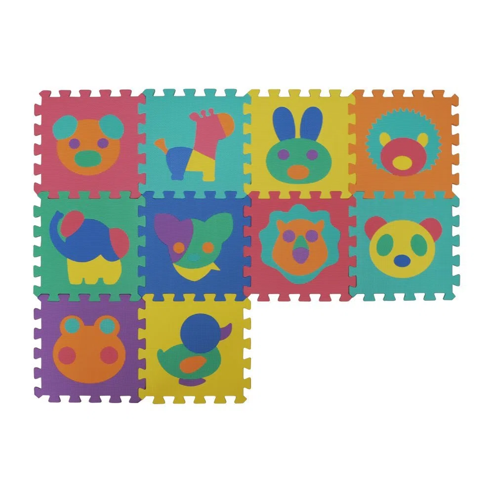 VeloVendo® - Tappeto Puzzle Bambini XXL - 46 pezzi con Certificato CE e testato TÜV in soffice Schiuma EVA | Tappeto Gioco Bambini | Tappetino Puzzle | Tappeto gioco neonato (Lettere+Numeri+Animali)