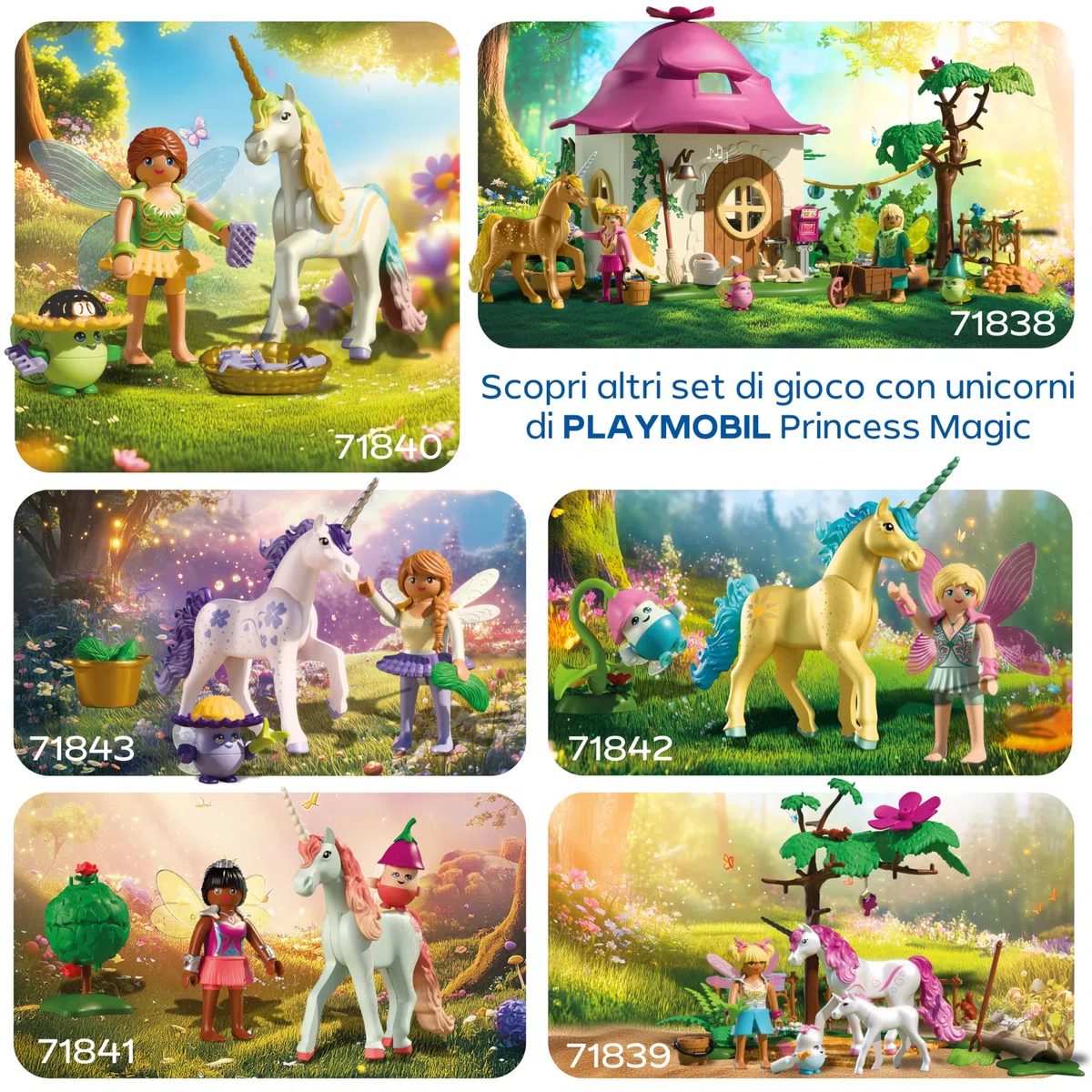 PLAYMOBIL Magical Unicorn Stable for Mother and Foal Set da gioco con statuine