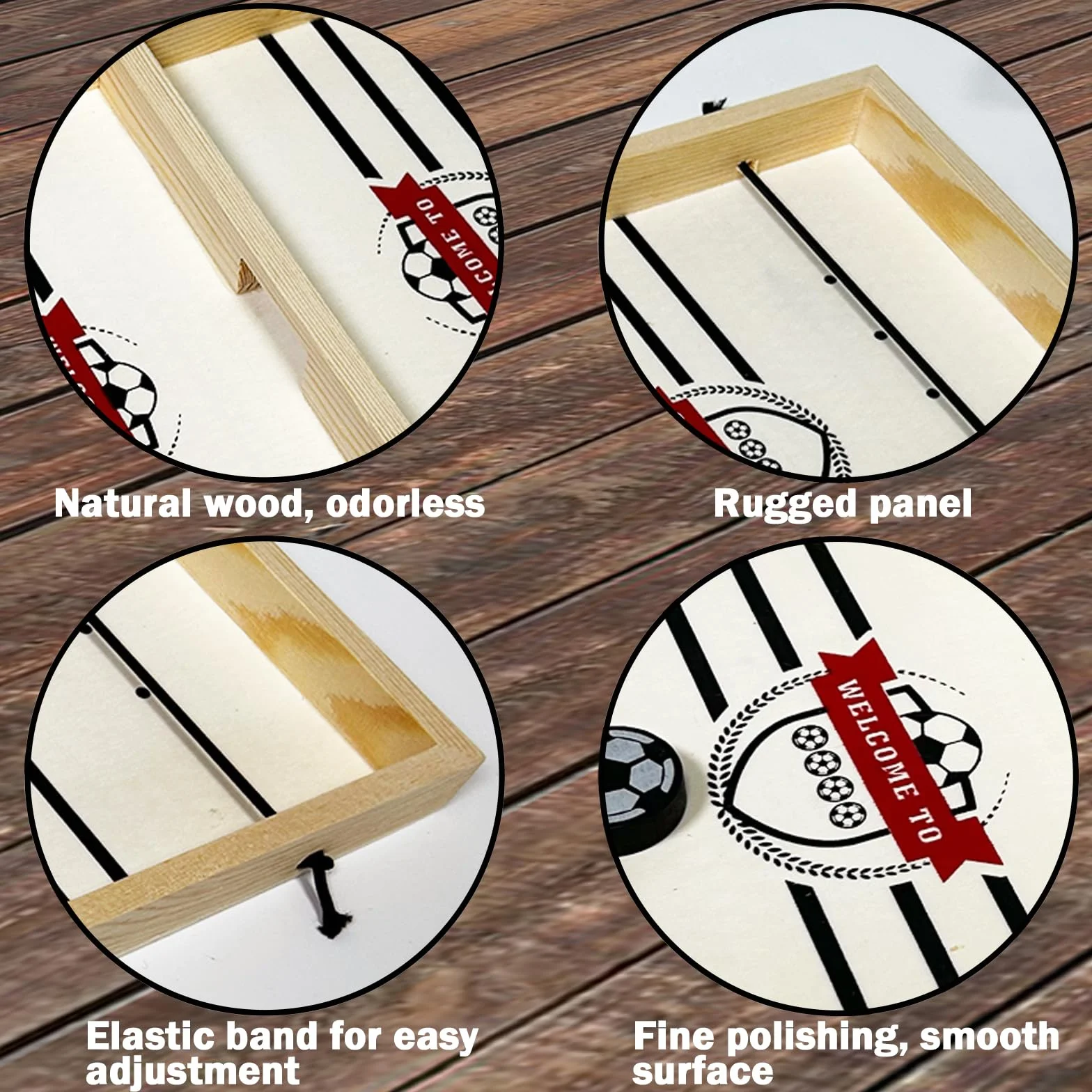 Hockey da Tavolo ad Aria, Doppio Combattimento rapido Rimbalzo, Set di scacchiere Portatile, Air Hockey da Tavolo per Bambino, Adatto Come Regalo per Genitori e Bambini, Sling Puck - Calcio
