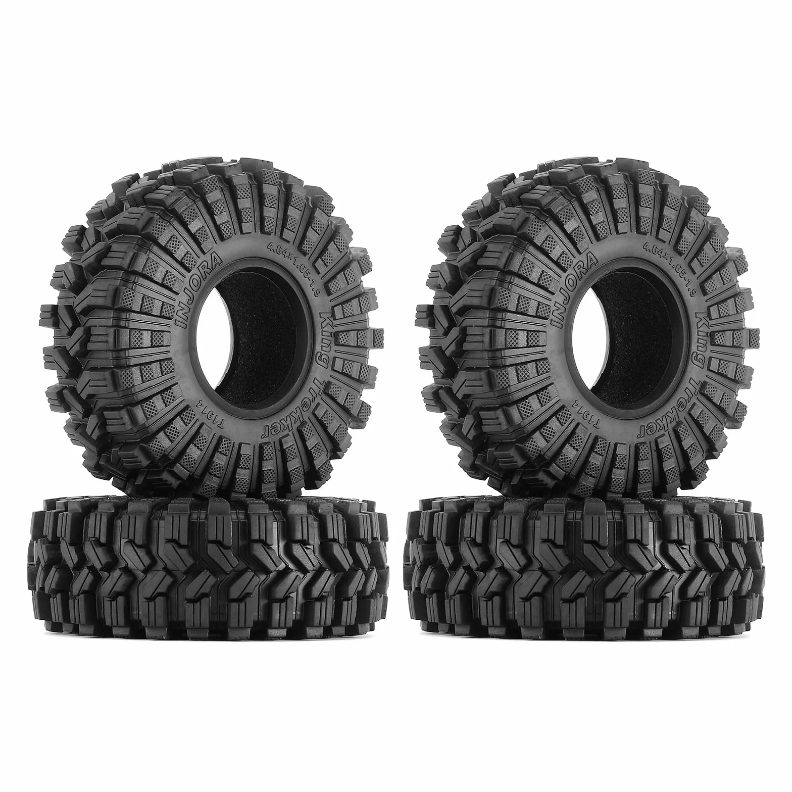 INJORA 1.9 Pneumatici all Terrain King Trekker S5 Pneumatici per TRX4 SCX10 1/10 RC Crawler Upgrade (118 * 42mm)