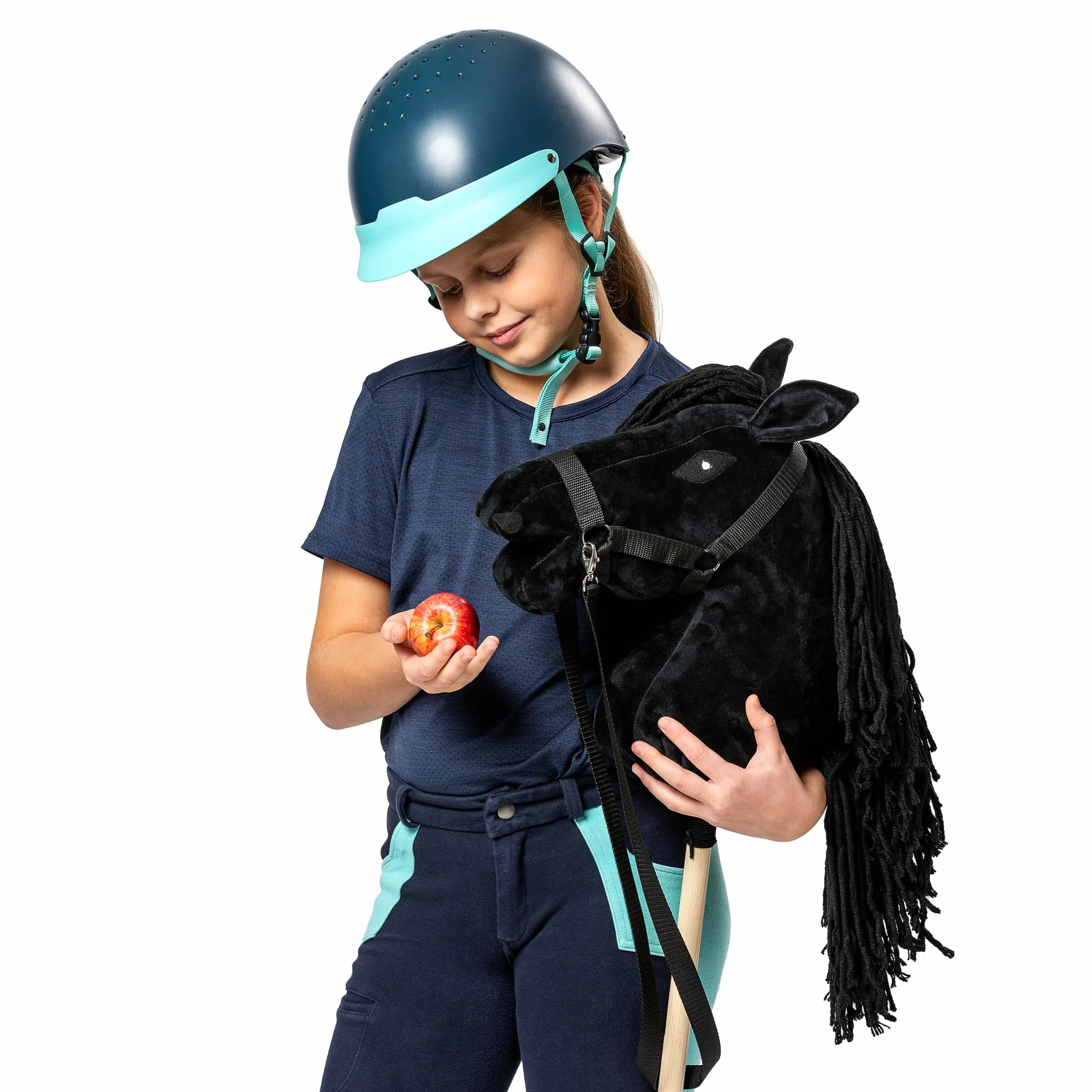 SKIPPI Hobby Horse Nero, Set Cavezza e Redini, Cavallo A3, Testa di Cavallo con Bastone