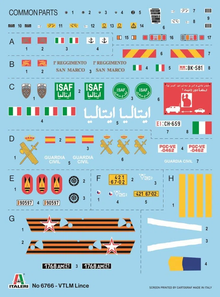 Italeri 6766 VTLM Lince, scala 1:35, Plastic Model Kit/Modello in plastica da montare