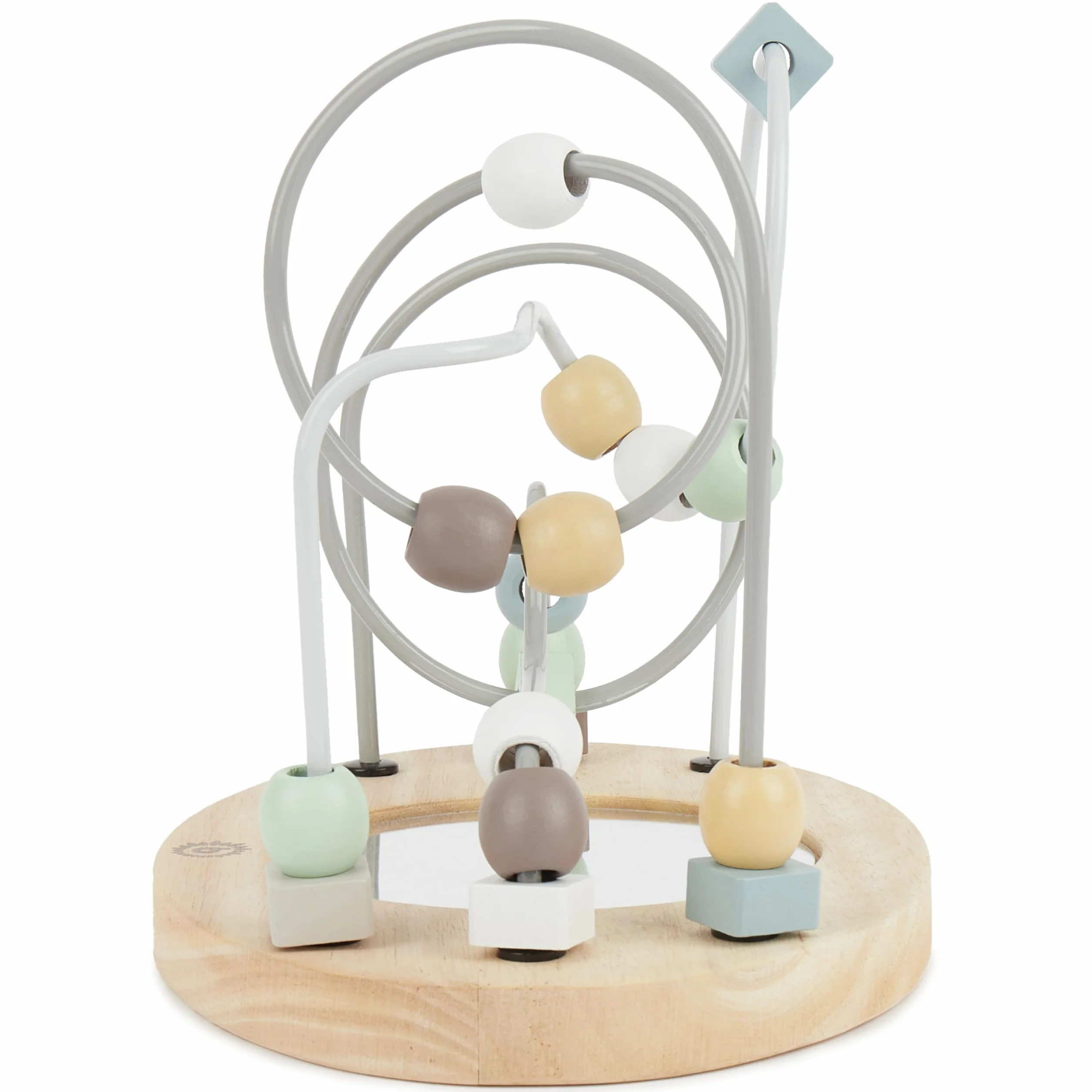 Bieco Labirinti di Perline di Legno con Specchio | Giochi Montessori | Giochi Educativi per Bambini 1 Anno