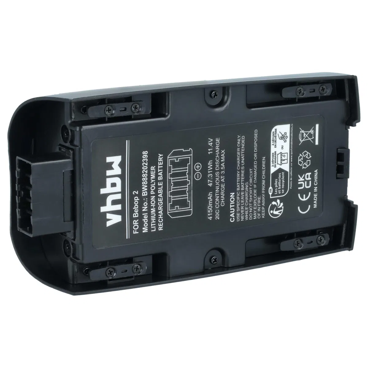 vhbw batteria compatibile con Parrot Bebop 2 Power drone quadricottero multicottero (4150mAh, 11,4V, Li-Poly)