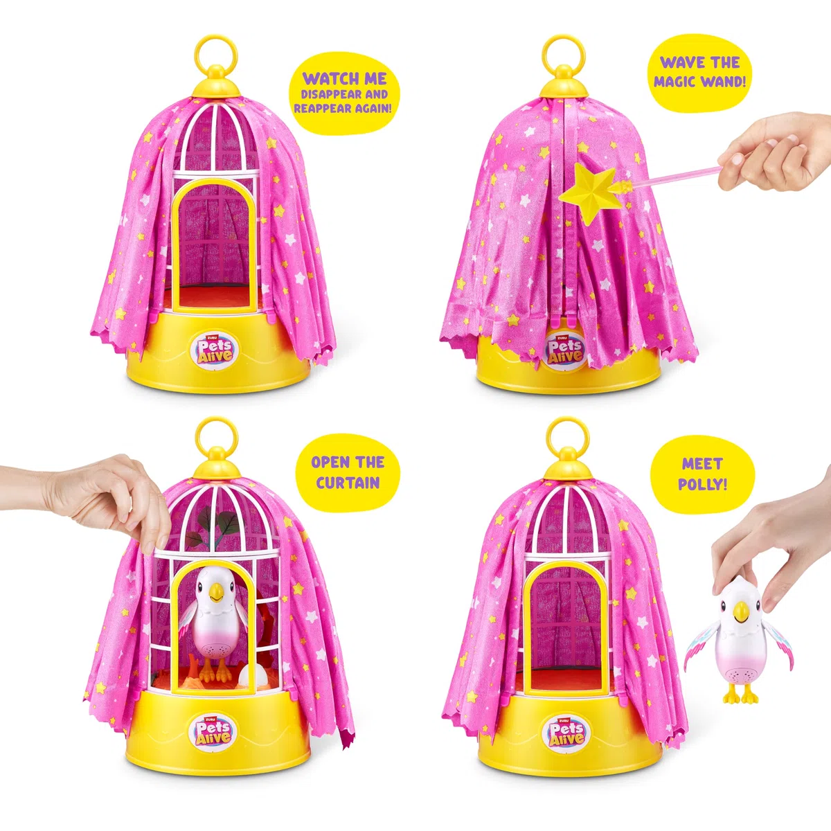 Pets Alive Polly the Magic Bird di ZURU, giocattolo robotizzato animale uccello