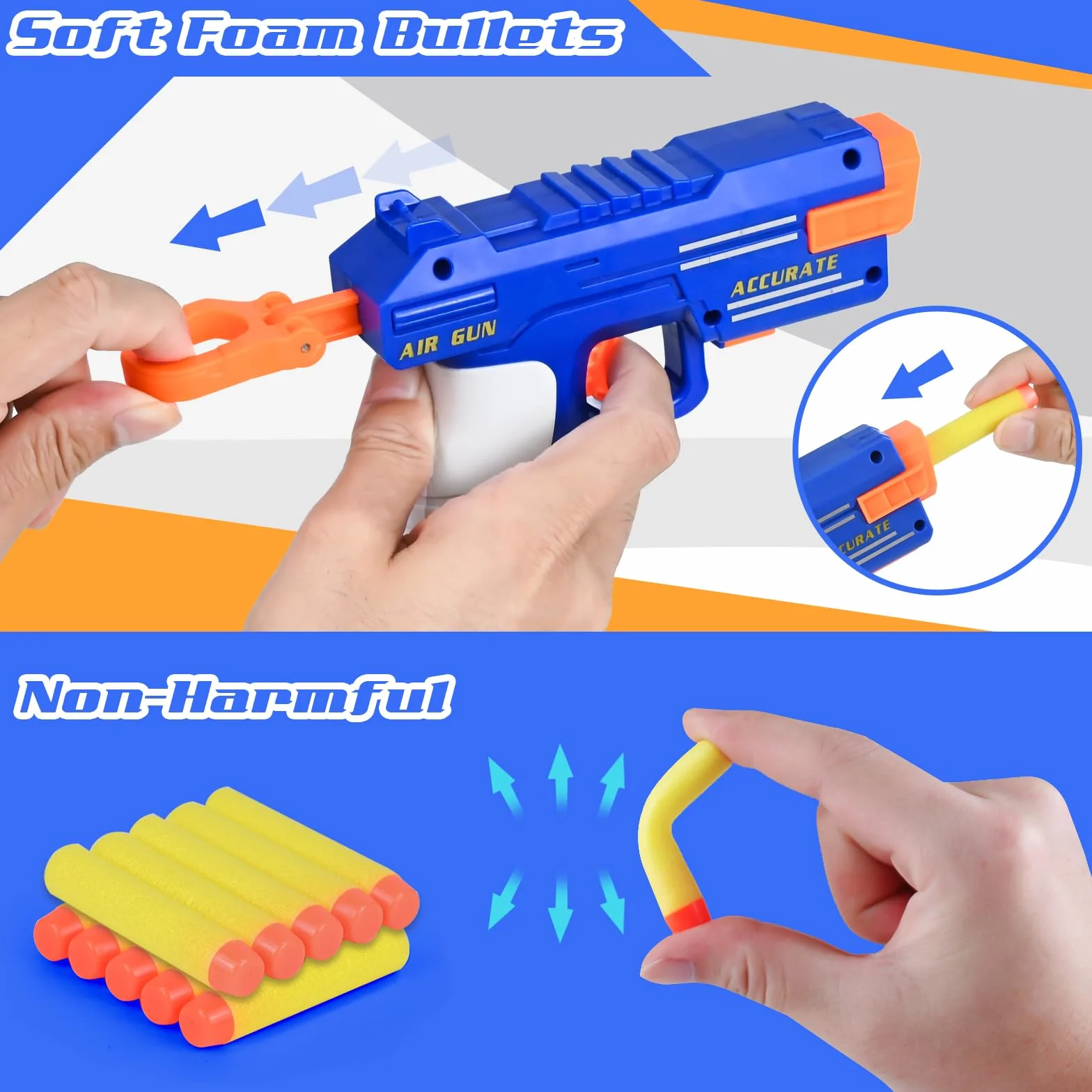 Joellfuner Tiro al Bersaglio Bambini, Bersaglio Nerf con 5 Obiettivi, Hover Shot Gioco, Bersaglio Elettrico Ricaricabile, Pistola Nerf per Maschio Bambina 3+Anni, Regalo Compleanno Natale (2)