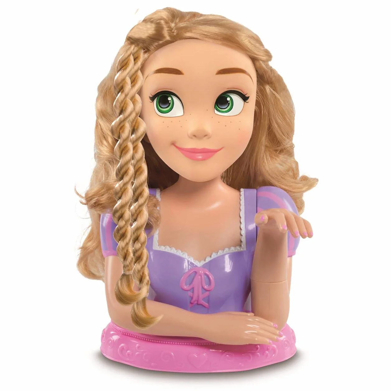Grandi Giochi - Styling Head, Testa Principessa Disney Rapunzel deluxe, multicolore - DND03001