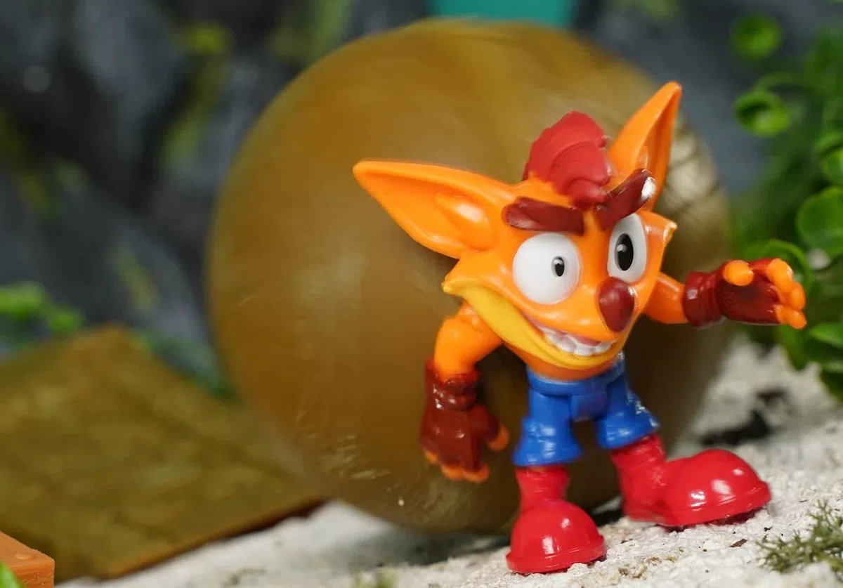 Crash Bandicoot Diorama Boulder Dash da 2,5"