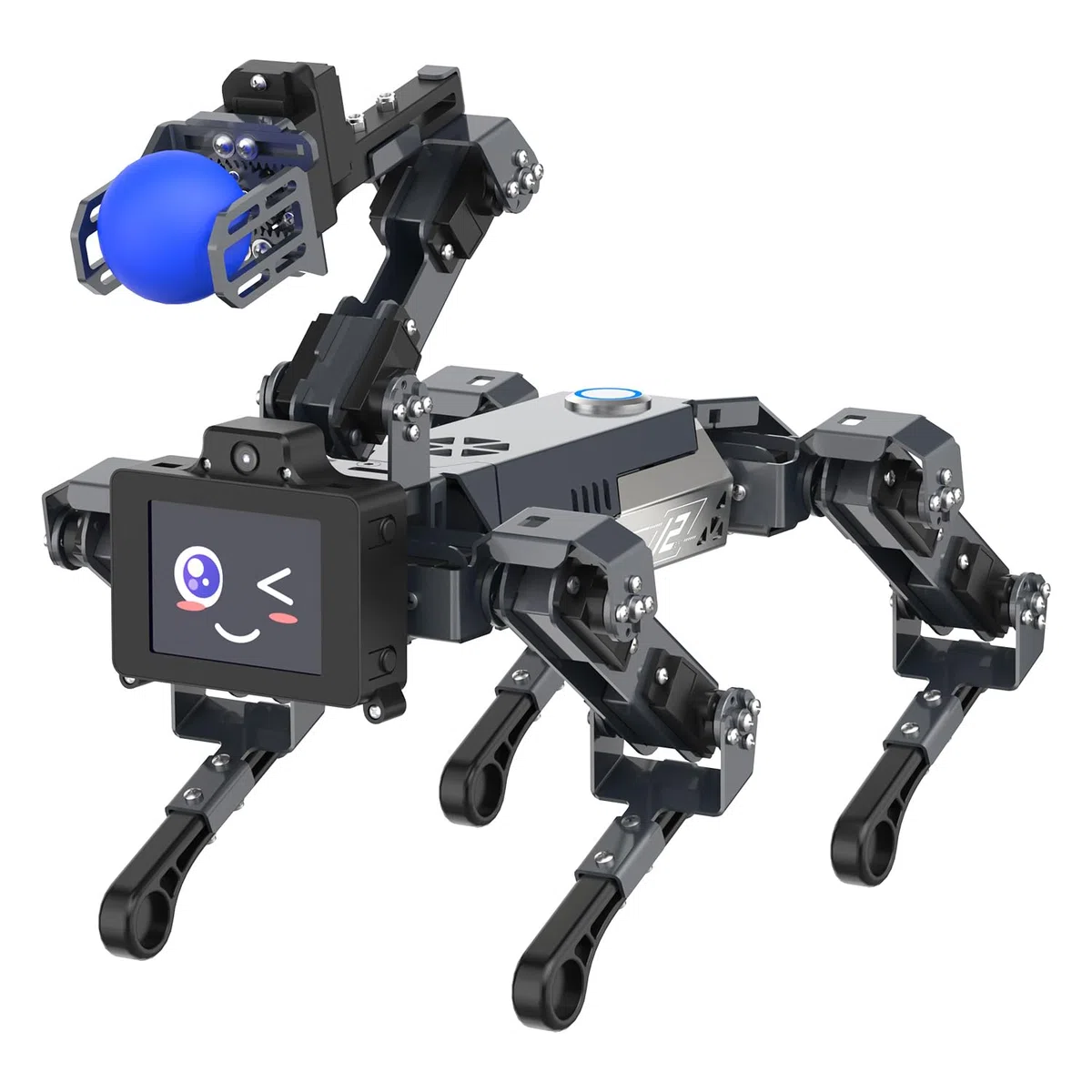Yahboom AI Embodied Intelligent Robot Dog, 15DOF, Programming Education AI Roboterhund with Robotic Arms, Thinking Roboter Hund, APP Controlled Visual Recognition Robot Pet (DOGZILLA-LITE with Pi CM4)