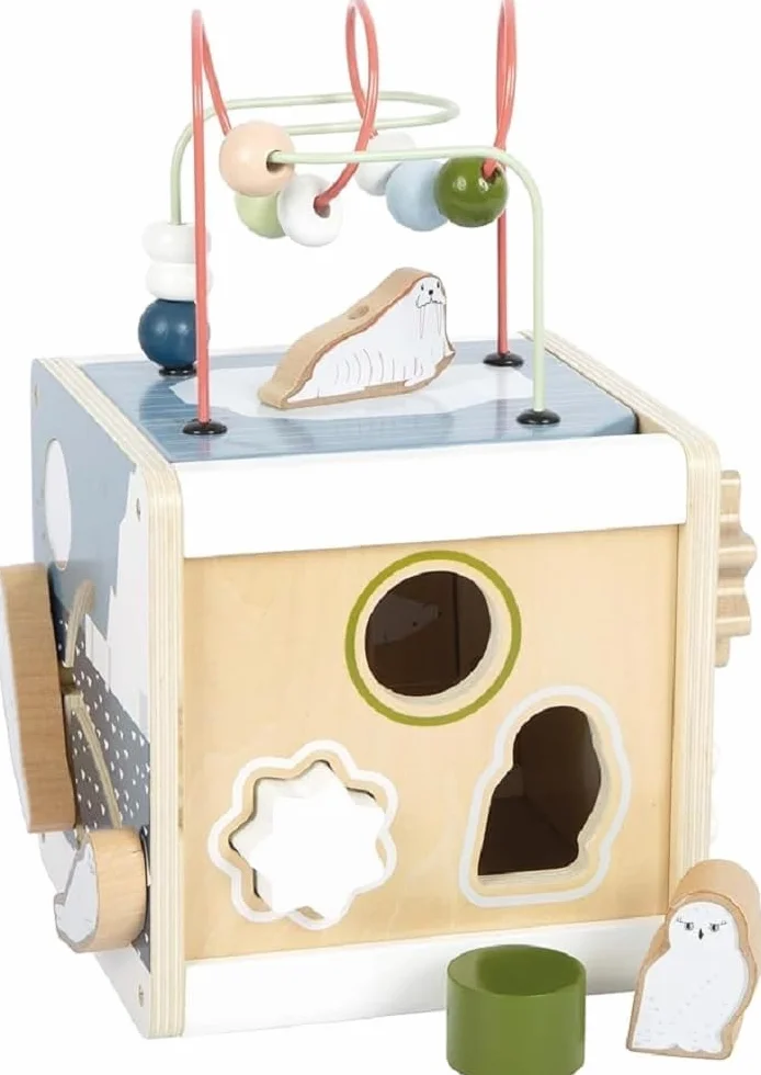 small foot Dado motricità Arctic in Legno Certificato FSC® 100%, Gioco di motricità per Bambini Piccoli, da 12 Mesi