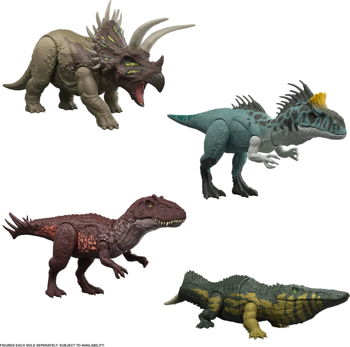 Mattel Jurassic World - Stomatosuchus Ruggito Selvaggio, dinosauro snodato con luci e suoni, premi il tasto e attiva ruggiti feroci e mosse d'attacco feroci, JKL82