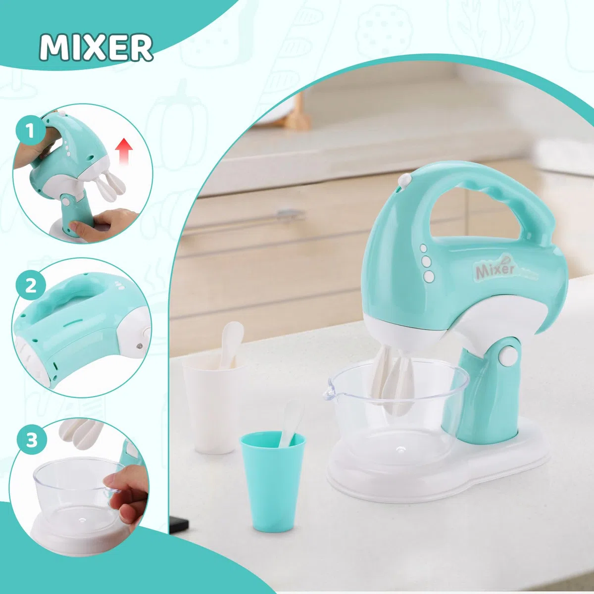 Set elettrodomestico da Cucina Bimbi,Cucina Giocattolo per Bambini con Macchina del Caffe e Accessori,Set di Elettrodomestici da Cucina Giocattolo per Bambini 3 4 5 6 Anni