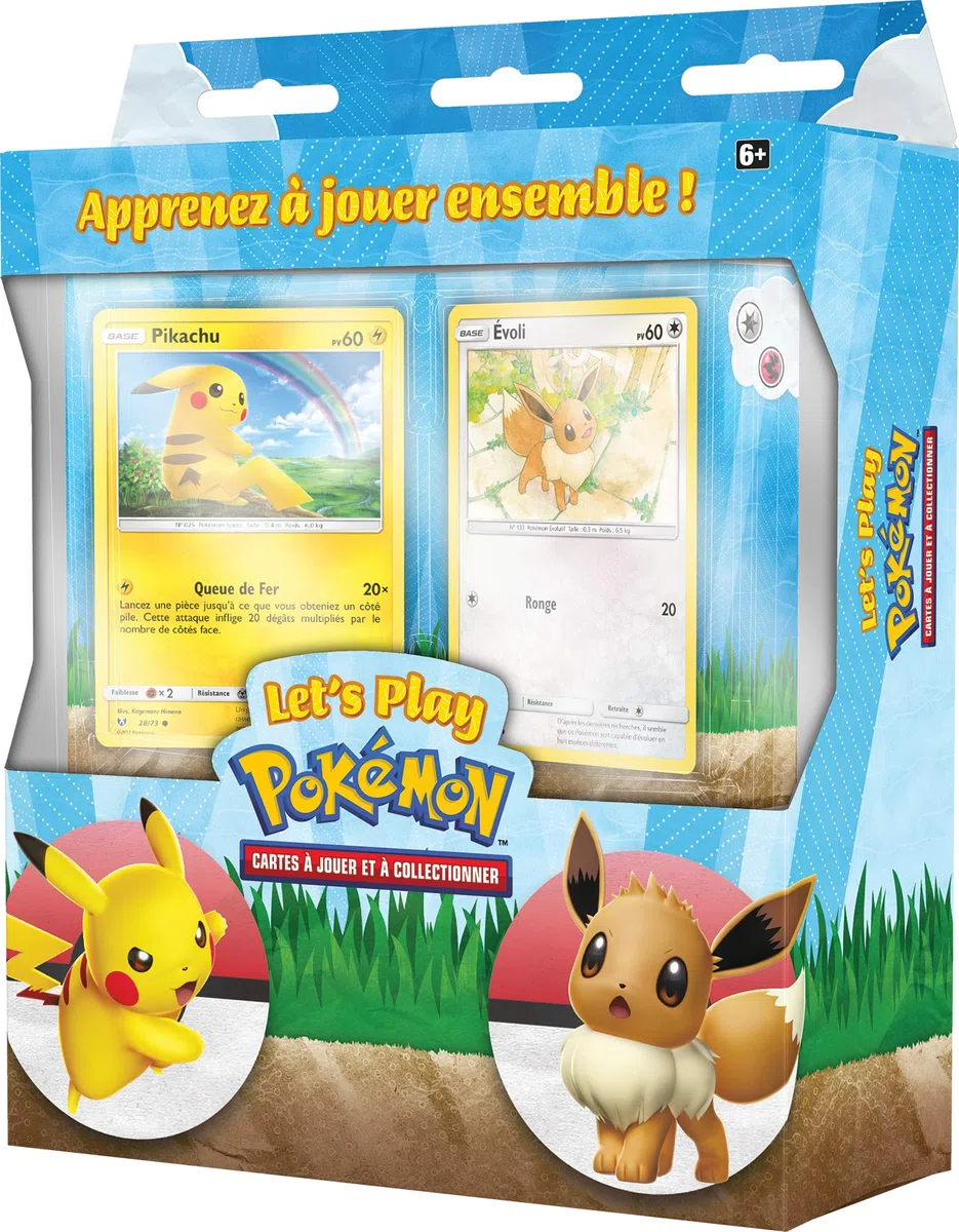 Pokémon Let's Play Decks Pikachu ed Evoli TCG (2 mazzi pronti all'uso con 60 carte con accessori)