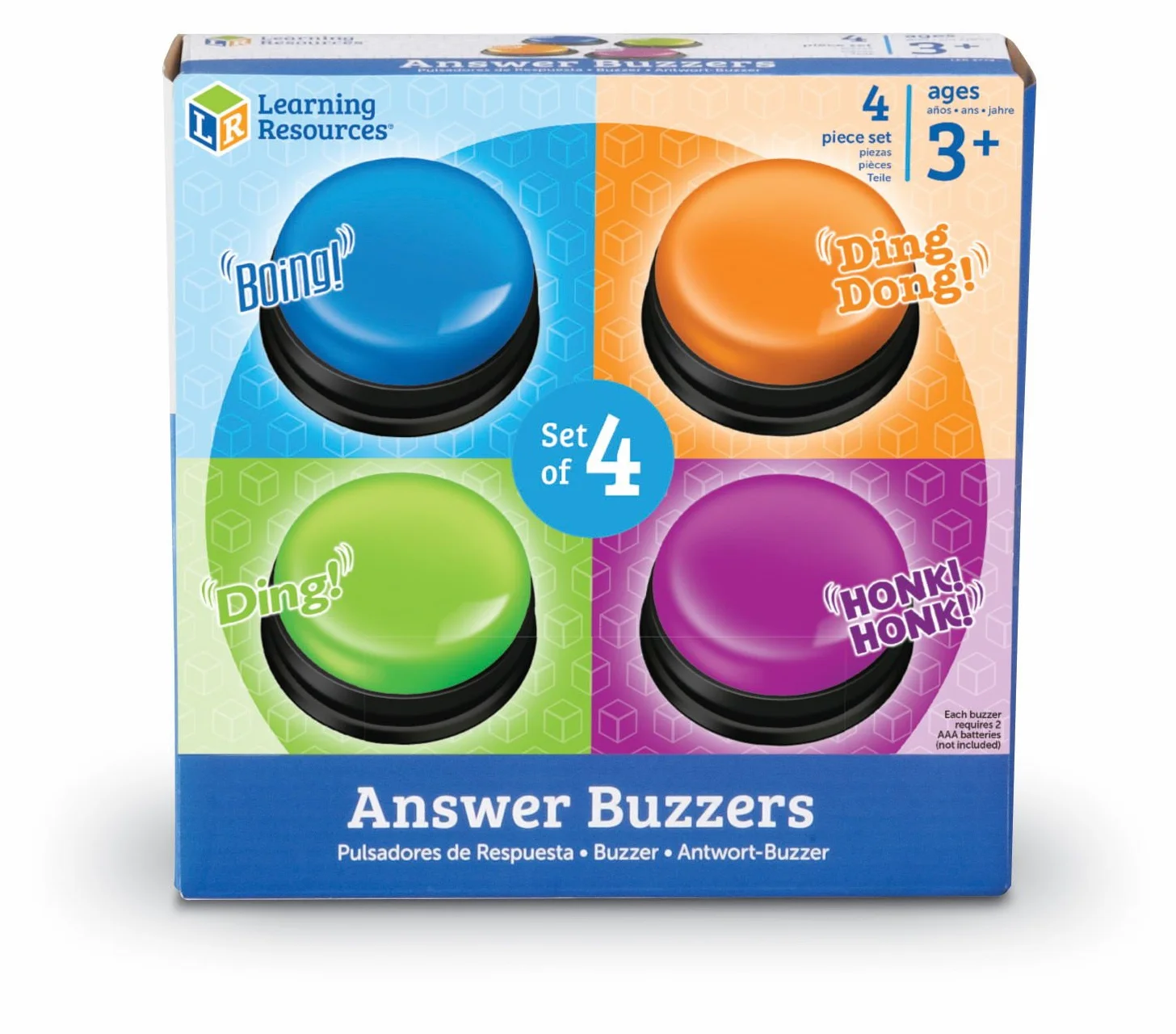 Learning Resources Pulsanti Quiz 4 Buzzer Sonori per Giochi attività Estive