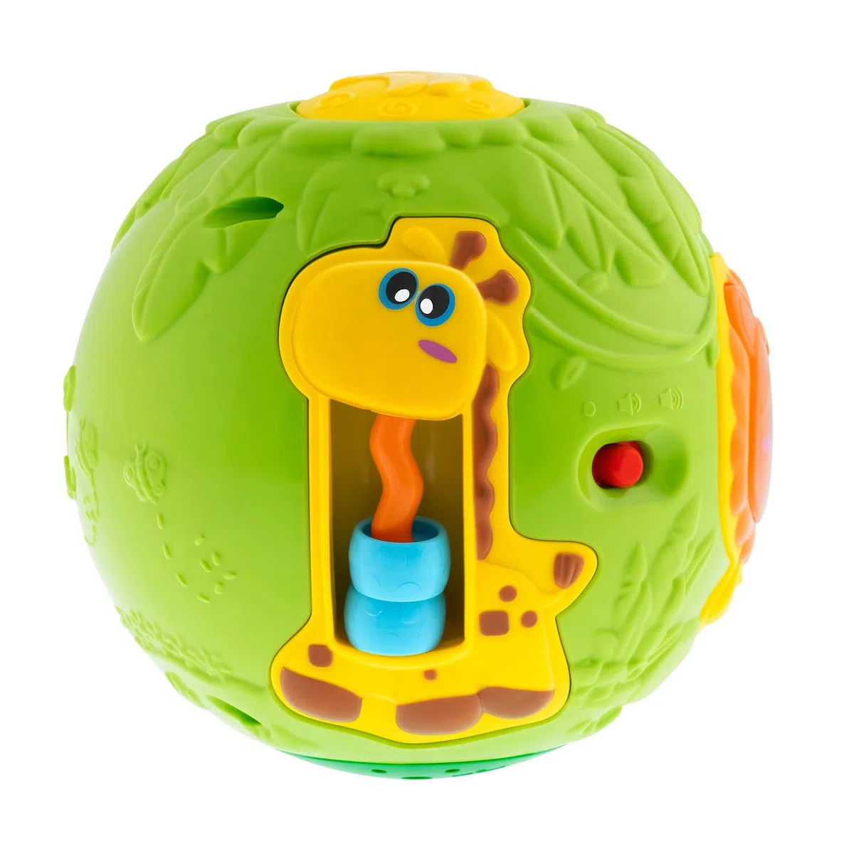 Chicco Gioco Palla Pop Up, Palla Musicale con Effetto Sorpresa, a Tema Giungla Con Luci, Suoni ed Effetto Cucù, Sviluppa Abilità Manuali, 6-36 Mesi