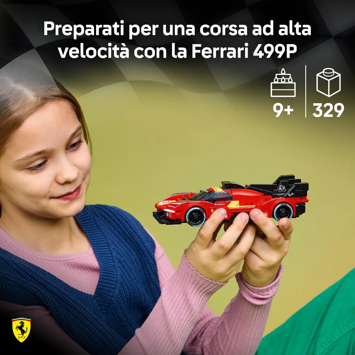 LEGO Speed Champions Ferrari 499P Macchina Giocattolo - Modello STEM di Auto da Corsa con Minifigure da Collezione - Gadget Sportivo Regalo per Bambini da 9 Anni in su e per Fan dei Motorsport - 77261