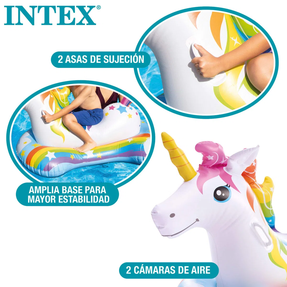 Intex 57552 Cavalcabile Unicorno 1636 x 86 cm