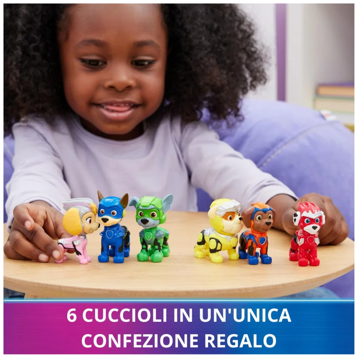 Paw Patrol, Confezione Regalo Tematizzata Super Film, con 6 Personaggi, Giocattoli per Bambini e Bambine, 3+ Anni