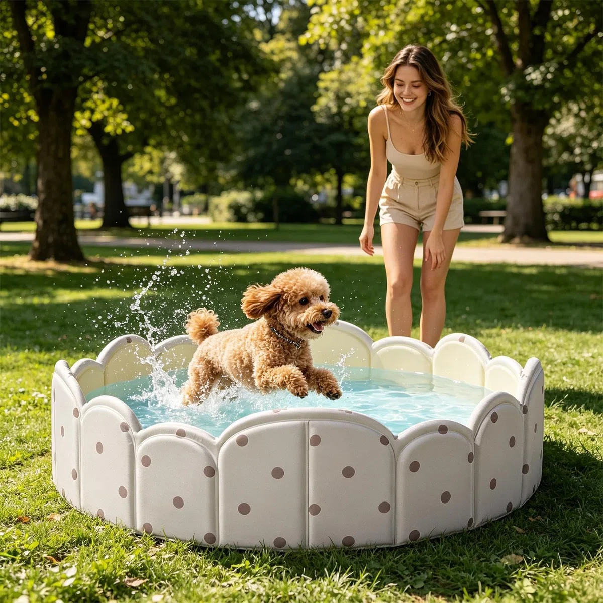 Piscina Pieghevole per Animali,Vasca Portatile Non Gonfiabile,Piccola piscina da cani | per Bambini Animali Domestici Spiaggia Esterno Interno Estate Viaggio Giochi Estate