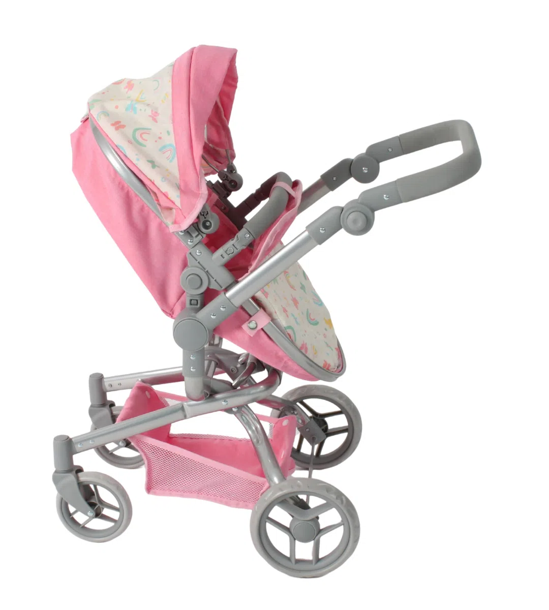 Bayer Chic 2000 - Passeggino per bambole Yolo 2 in 1 per bambini dai 3 agli 8 anni, passeggino per bambole fino a 52 cm, colore: rosa