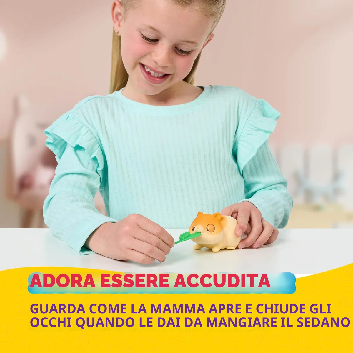 Little Live Pets Mama Surprise Mini criceto giocattolo, prenditi cura del tuo criceto nella loro conigliera per rivelare 2, 3 o 4 mini bambini
