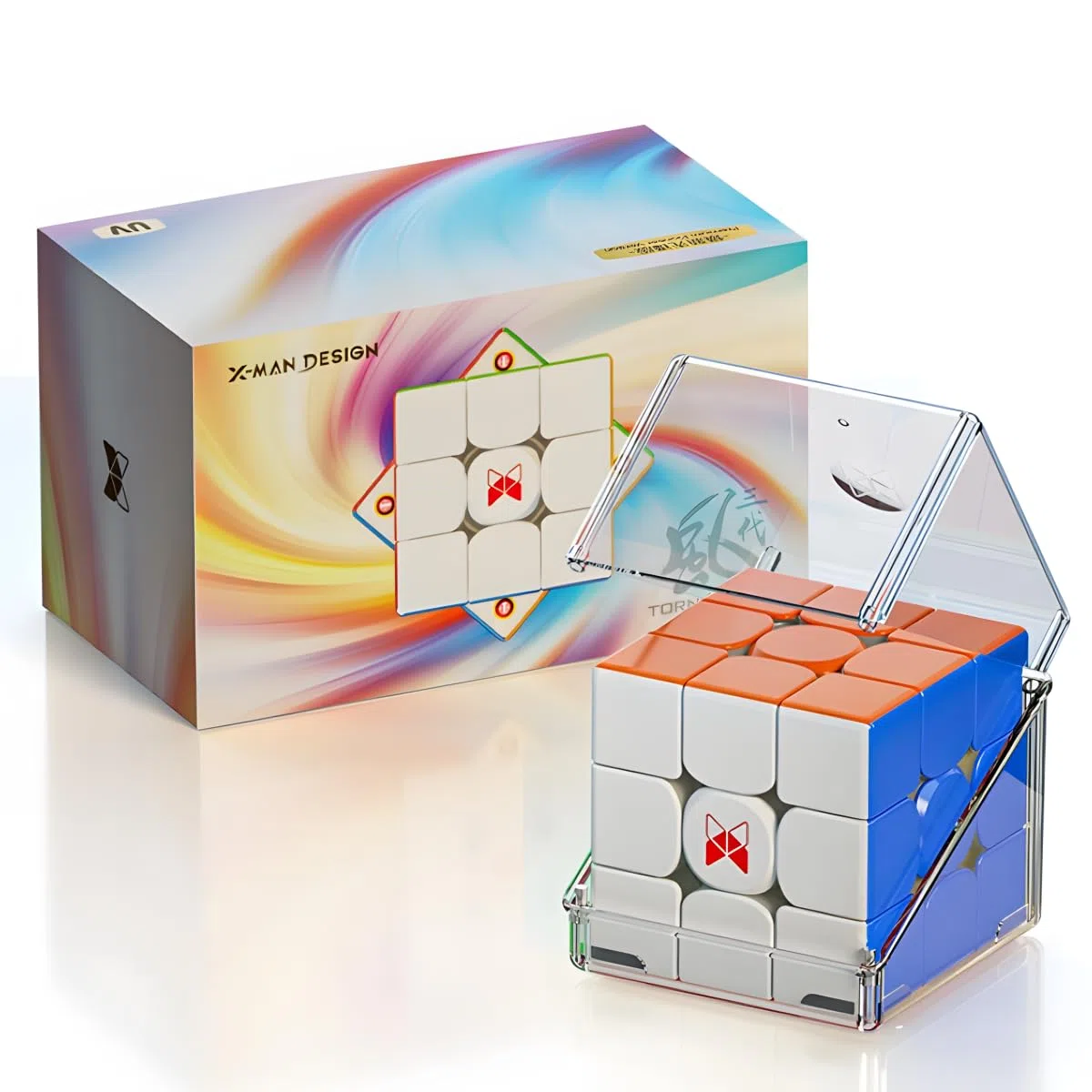 Bukefuno QY Tornado V3 M 3x3 New Pioneer UV Speed Magic Cube QY Toys Tornado V3M MagLev 3x3 Puzzle 2026 nuovi cubi senza adesivi (versione Pioneer UV MagLev)