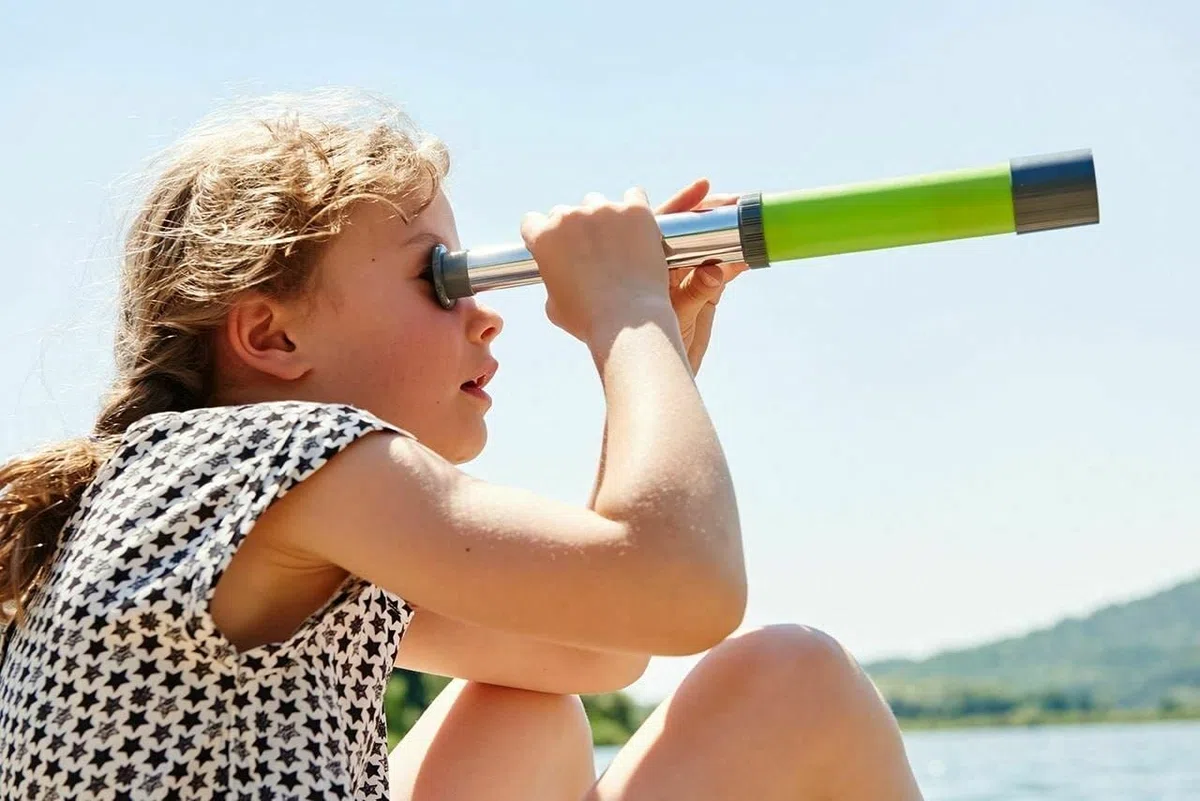 HABA 303537 Terra Kids Children’s Spyglass- Length 37 cm- Enlarges 30 Times