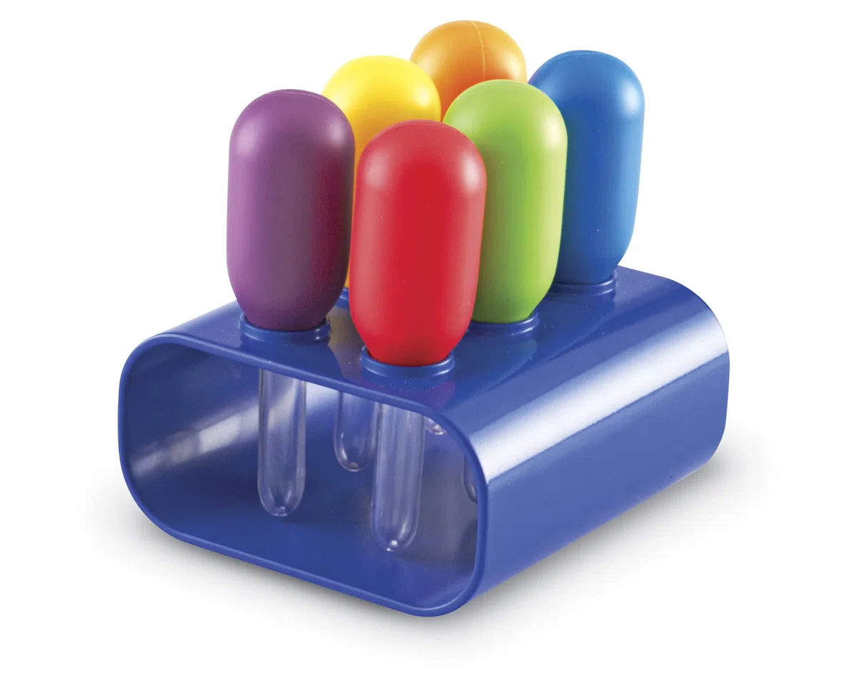 Learning Resources Contagocce Jumbo con Supporto Primary Science, Pipette Bambini, Giochi Causa Effetto, motricità fine, 3 Anni
