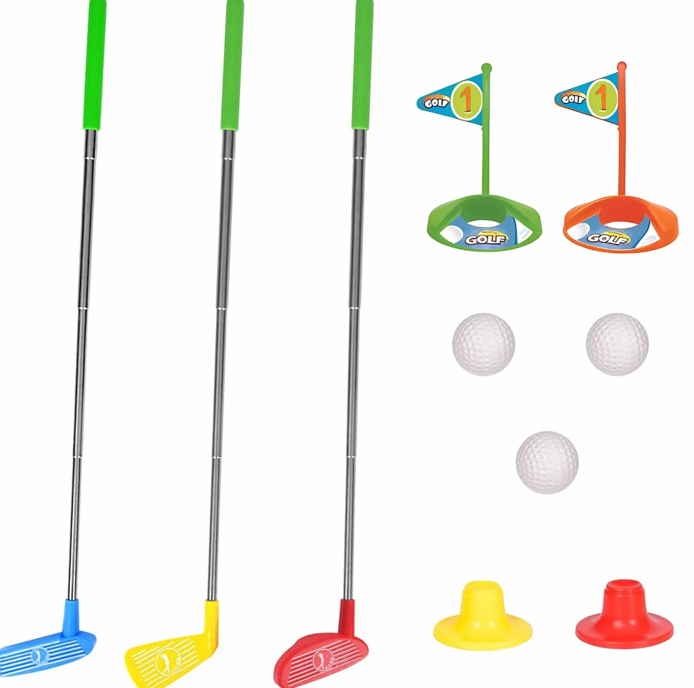 Bambini Mini Golf Club Set, Retractable Bambino Golf Set con Mettere Mat, Indoor e Outdoor Sport Golf Giocattoli per Ragazzi Ragazze