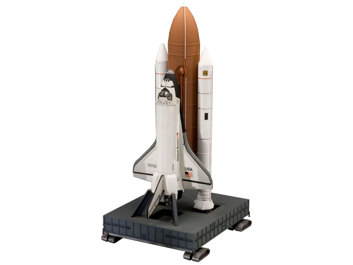 Revell 04736 - Space Shuttle Discovery e Booster Rockets Kit di Modello in Plastica, Scala 1:144