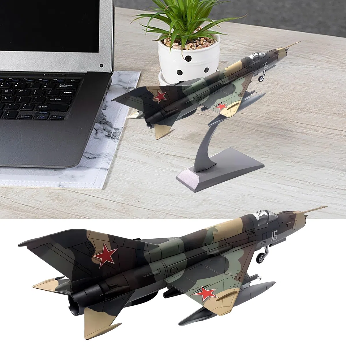 1:72 scala MIG-21 modello jet caccia modello in metallo pressofuso in lega di aerei militari ricognizione display collezione, arredamento for casa/ufficio, regalo for gli appassionati