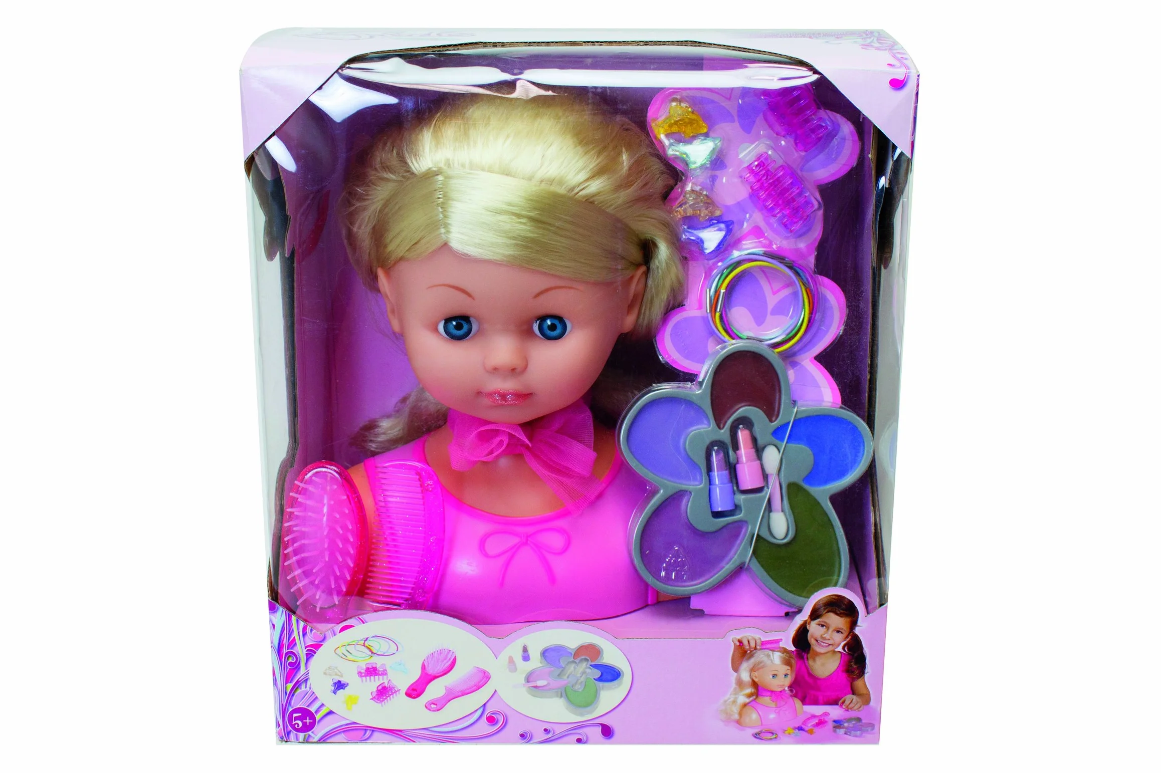 Simba 105564348 - Steffi Love Girls, 25 cm- Testa per acconciatura, completa di accessori