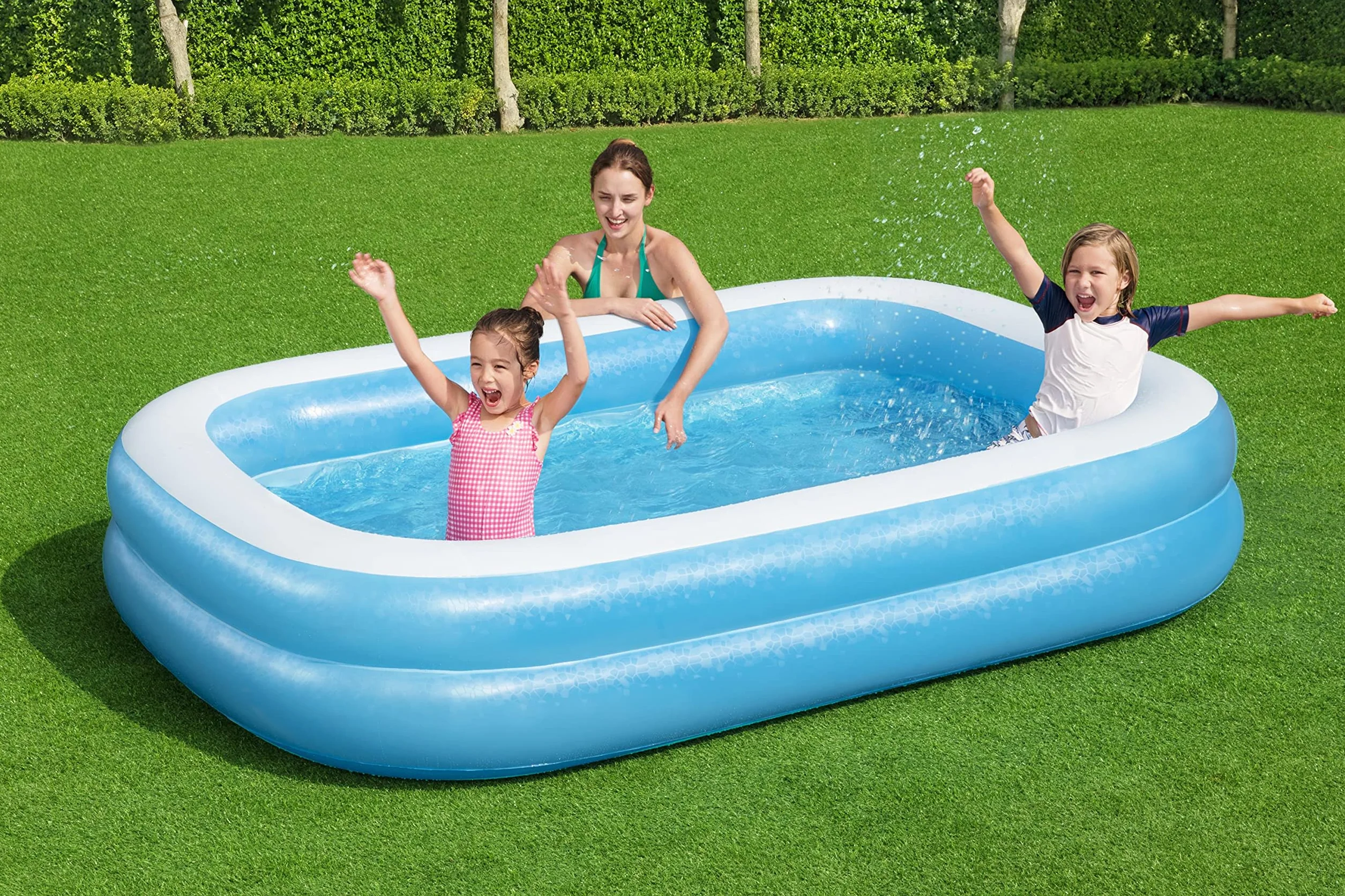Bestway 54006-2 Piscina rettangolare blu per bambini da 262 cm