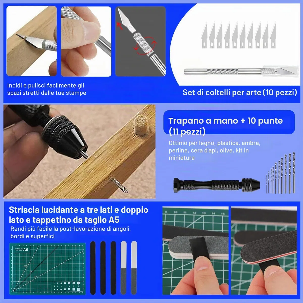 QLOUNI 103 Pezzi Kit Modellismo, Kit di Strumenti Base Modello per Gundam Model Tools Craft Set, Gunpla Model Kit per Edifici Auto Aerei Modello Assemblare Costruzione Riparazione e Fissaggio
