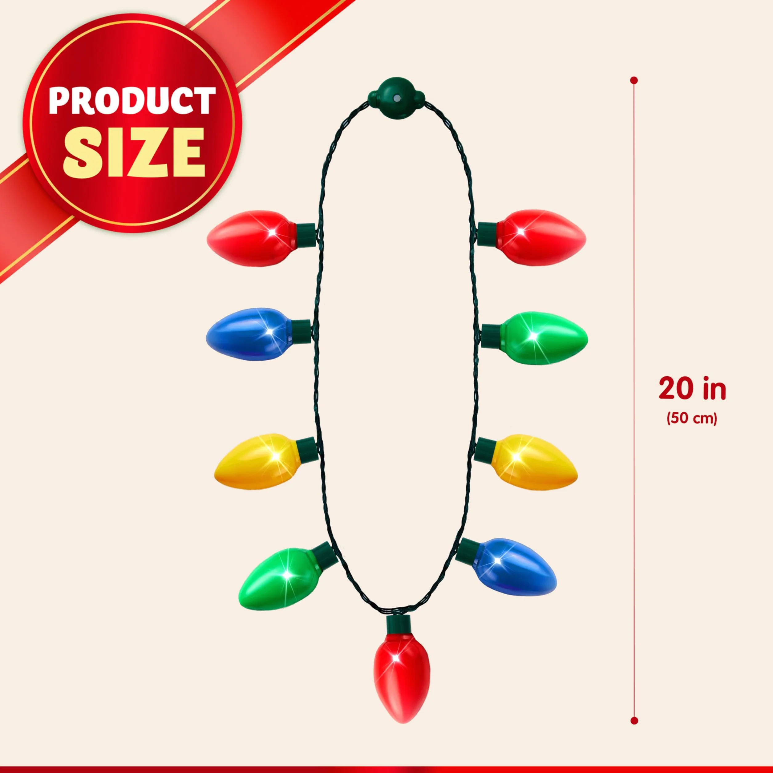 JOYIN 6 Pezzi di LED per Natale Collana di Lampadina Accessori per la Festa di Natale con 12 lampadine Illuminate