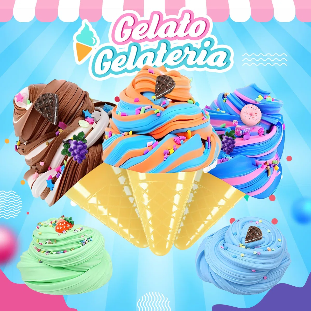 Adeokay Slime per Bambini, Giochi 6 7 8 9 10 11 12 Anni, Femmina Fluffy Regalo Giocattoli Bimba, Kit Lavoretti Creativi, Medio