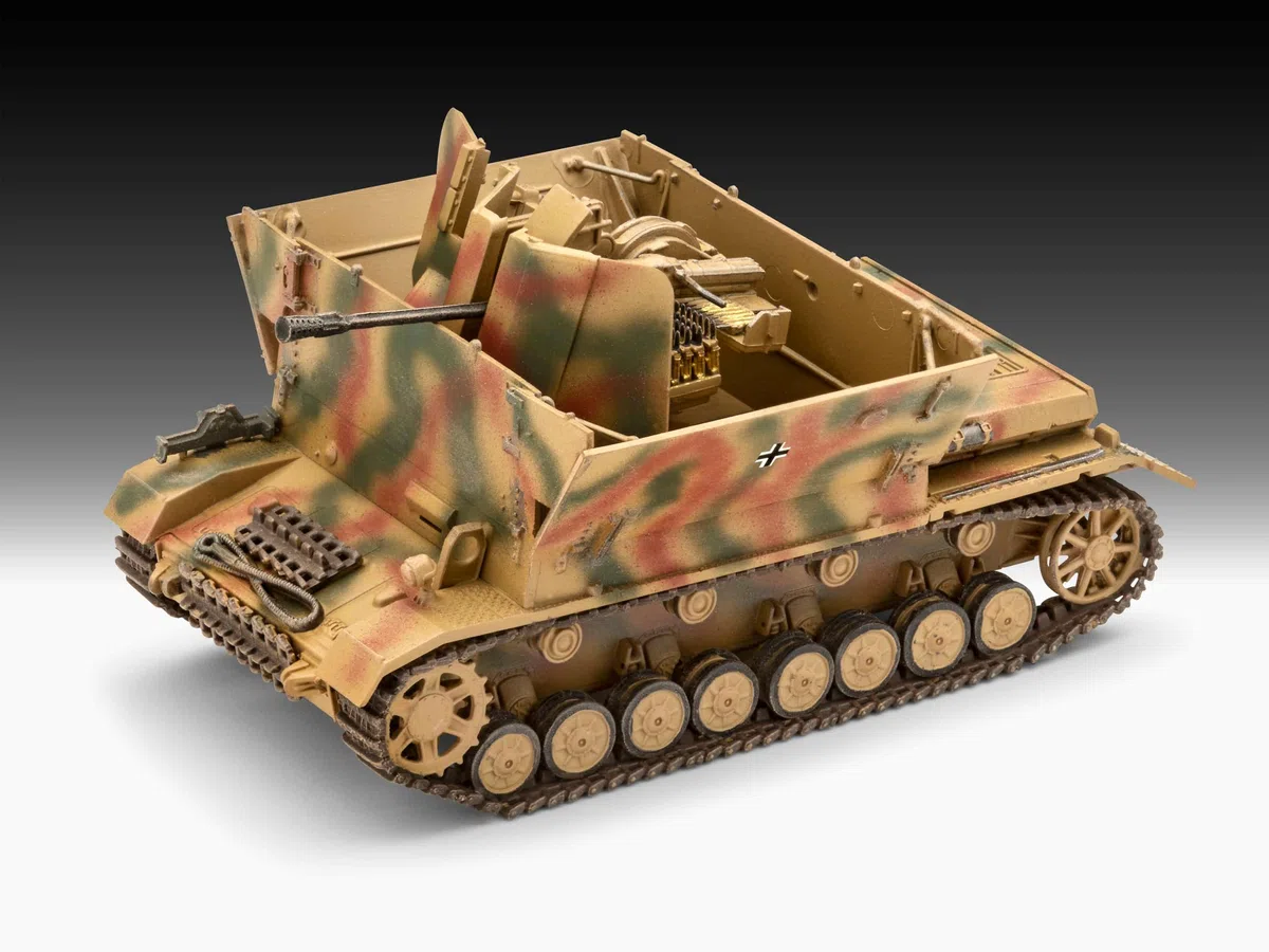 Revell Flakpanzer IV Möbelwagen 03363 - Kit modellino in plastica non costruita/non verniciata, 3,7 cm, in scala 1:72