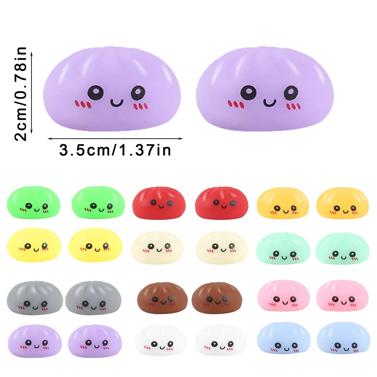 Calendario dell'Avvento Mystery Dumpling 2026, Conta alla Rovescia con 24 Squisy a Forma di Bao, Palle Morbide e Carine, Gioco Antistress Sensoriale per Adulti