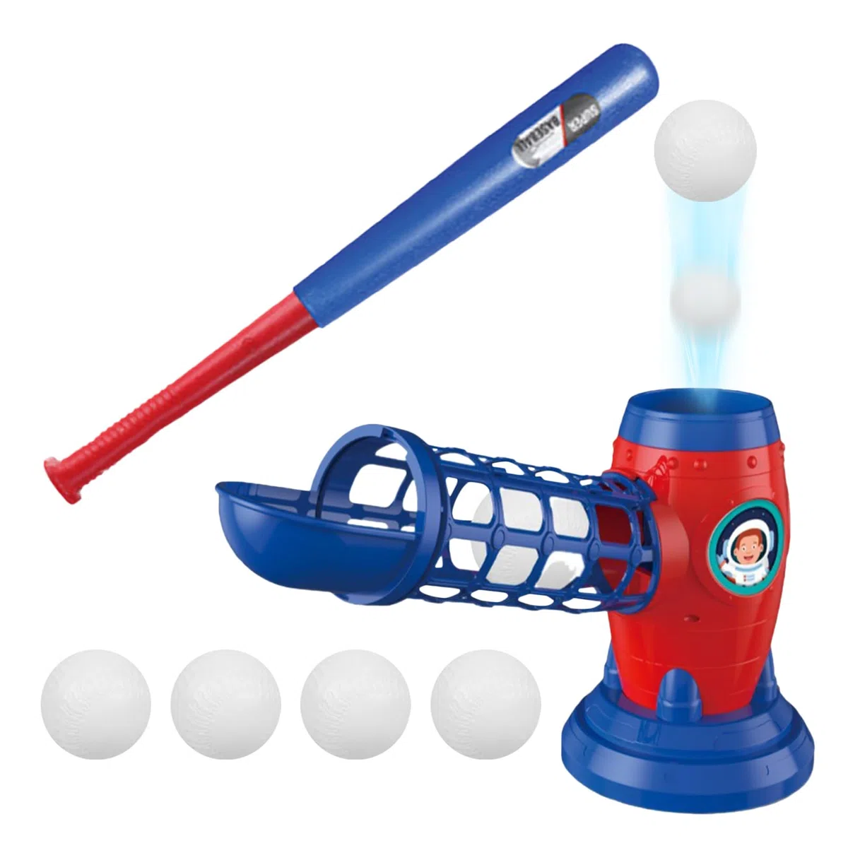 Lanciatore Di Baseball, Funzione Di Controllo Remoto, 1 Set, Set Da Baseball Per Bambini, Giocattolo Per Sport All'aria Aperta, Mazza Retrattile Con Palline, Per Giochi In Cortile E In Famiglia