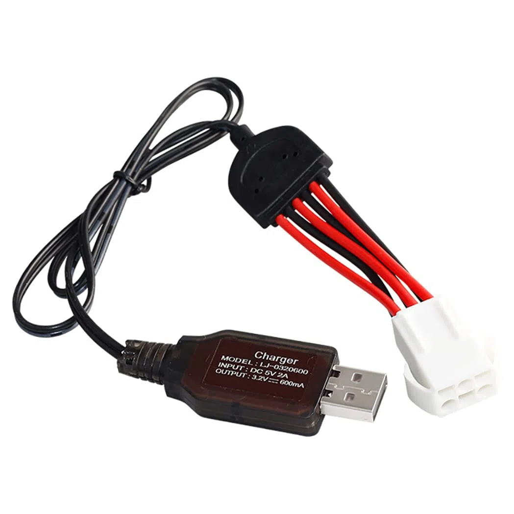 Confezione da 2 batterie ricaricabili agli ioni di litio da 9,6 V, 800 mAh, 20 C, EL-6P, con caricabatterie USB, set per auto radiocomandate, fuoristrada, camion, ponticello, veicoli Drift