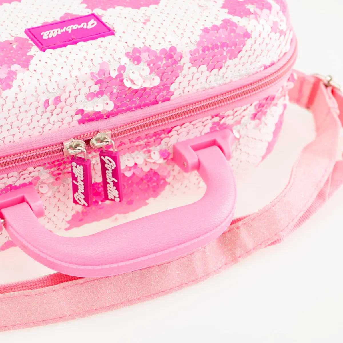 Nice Group - Girabrilla Make Up Case, Valigetta trucchi 02550G - BIANCA con Nuvole ROSA
