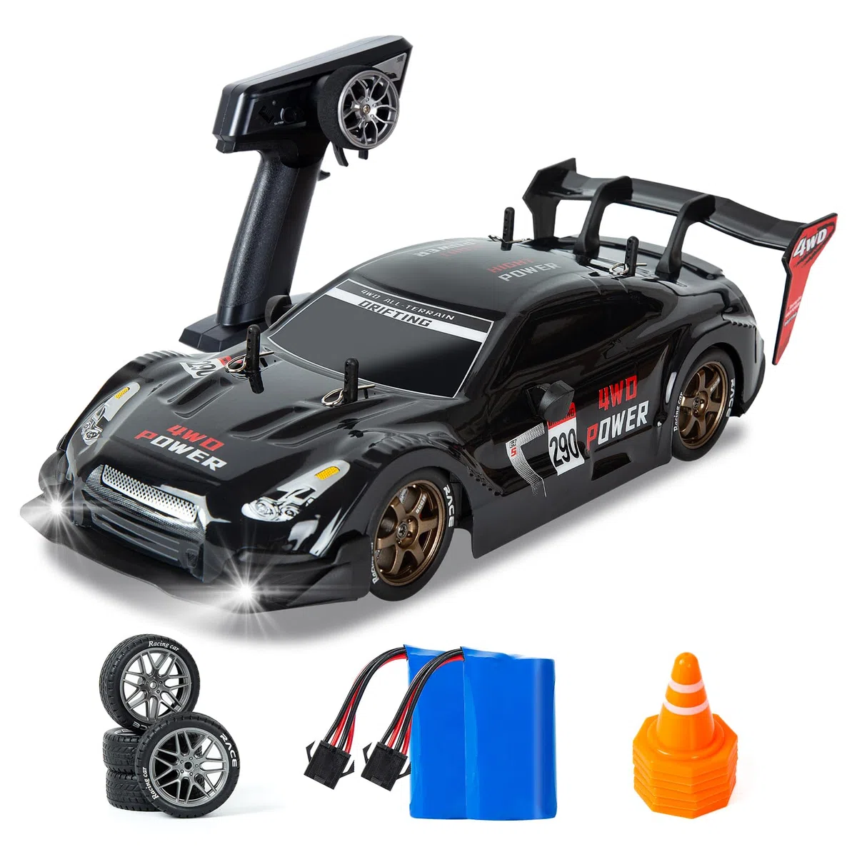 Macchina Telecomandata Drift, 1:14 Telecomandato Drift Macchine 4WD GT Drift RC Auto Drifting Car con Acceleratore Proporzionale Giocattolo per Adulti Ragazzi Bambini